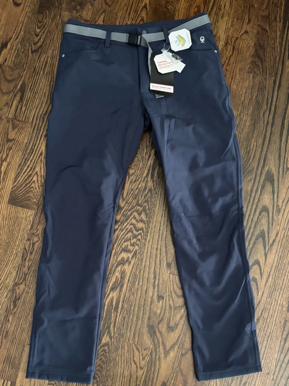 Little Donkey Andy Men's Navy Blue Water Repellent Thermal Stretch Pants Size M